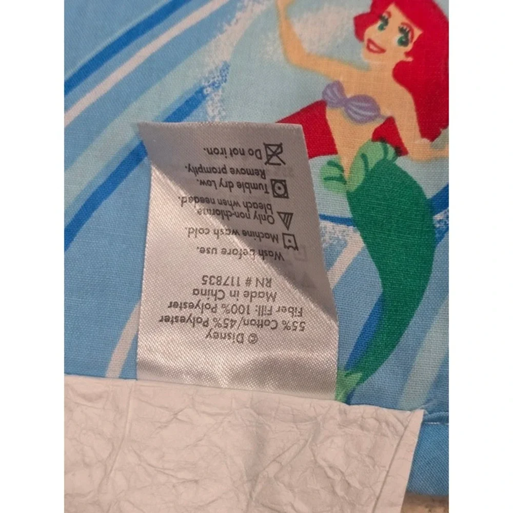 Disney little‎ mermaid comforter blanket vintage reversible 41x58
